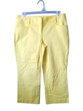Express Design Studio Yellow Capris Women's 4